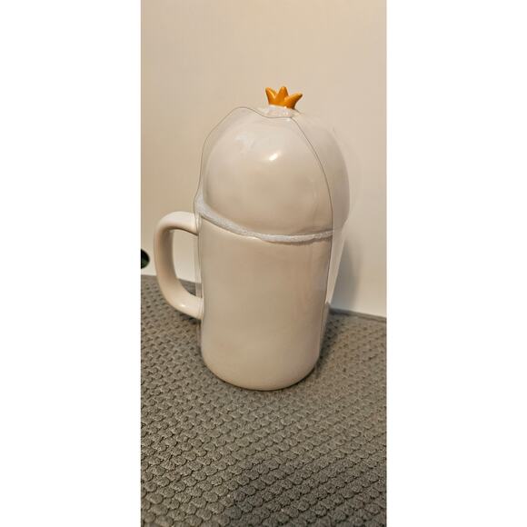 Rae Dunn "Chick Magnet" White Coffee Tea Mug w/Topper Lid - Picture 3 of 3